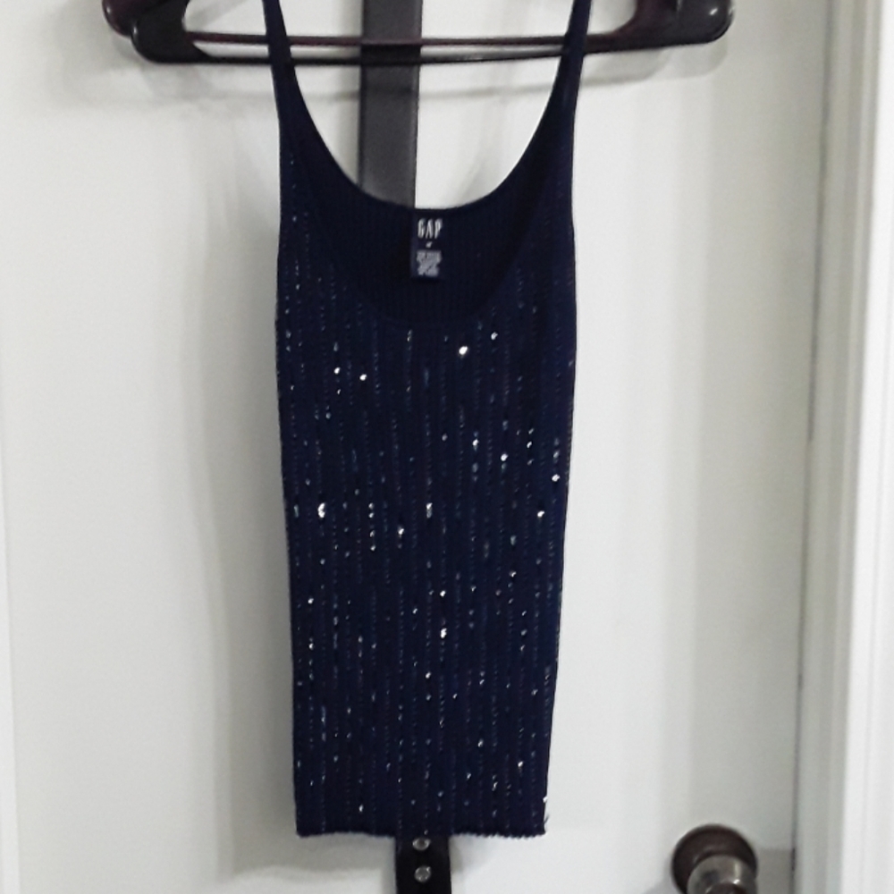 Gap Blue Sequin Tank Top